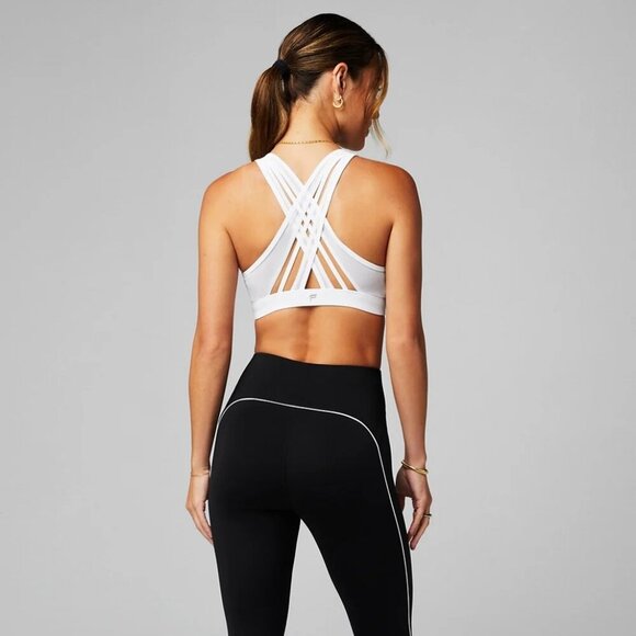 NWT Fabletics Faye High Impact Sports Bra - Classic White - Small - Picture 6 of 7